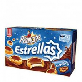 LU PRINCIPE Estrellas galletas rellenas de chocolate paquete 150 grs